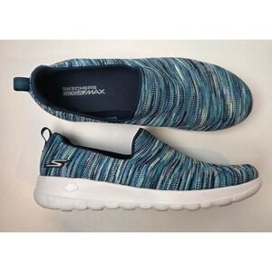 Skechers‎ GO WALK Gen5 Joy Terrific Slip on Women's Blue Multi Knit Sneakers 8.5